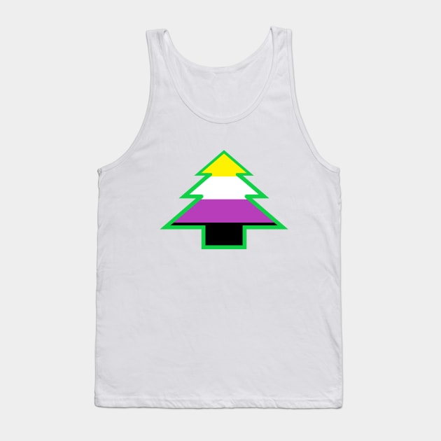 Non-Binary Pride: Christmas Tree Tank Top by DisneyFanatic23